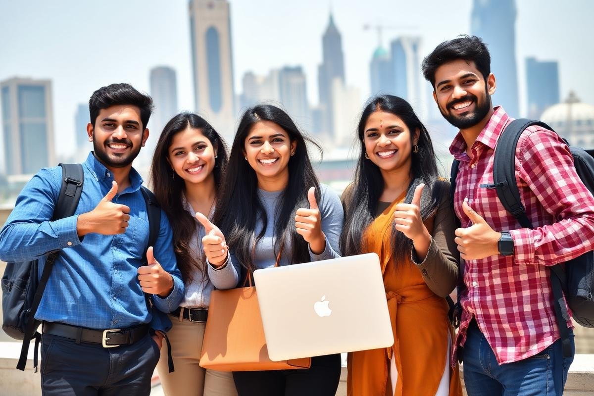 Happy job seekers